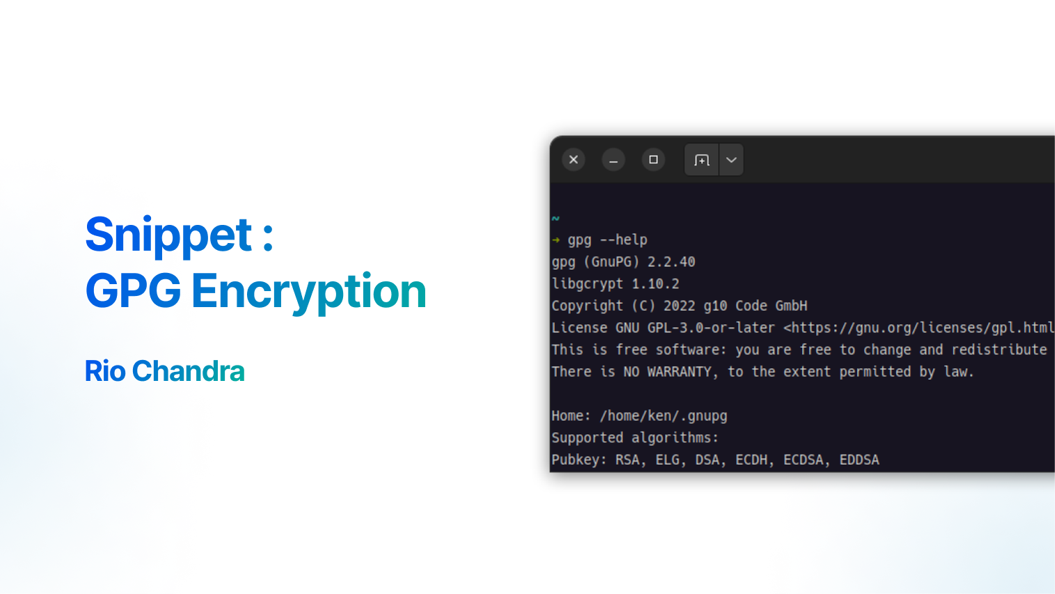 GPG Encryption Snippet